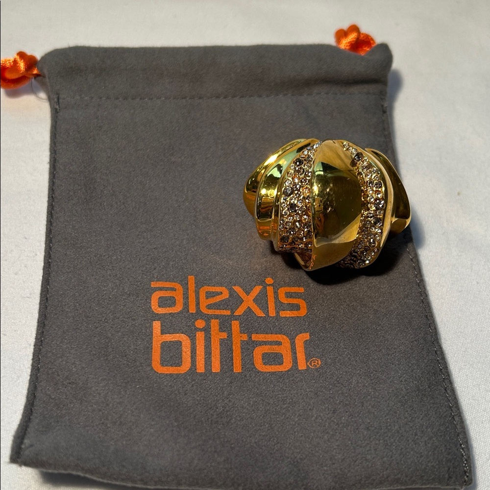 Alexis Bittar Gold and Silver Crystal Ring